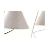 Pöytälamppu DKD Home Decor Kullattu Metalli Pellava Valkoinen 50 W Moderni (25 x 31 x 57 cm) (2 osaa)