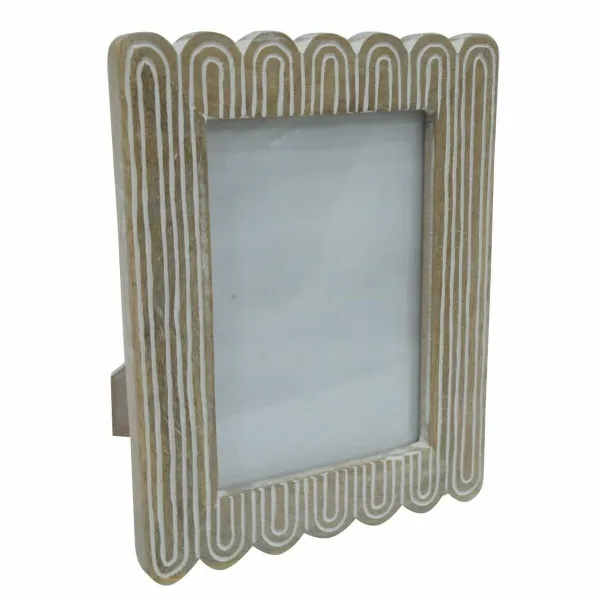 Nuotraukų rėmelis DKD Home Decor 18,5 x 2 x 23 cm Natūralus Mango mediena 20 x 2 x 24 cm
