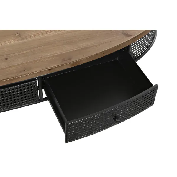 Кофейный столик DKD Home Decor Коричневый Чёрный Металл Ель 120 x 58 x 42 cm