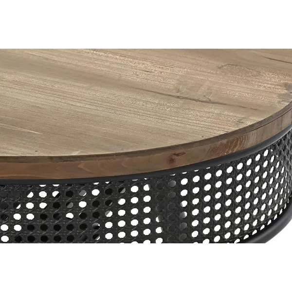 Olohuoneen pöytä DKD Home Decor Ruskea Musta Metalli Kuusi 120 x 58 x 42 cm