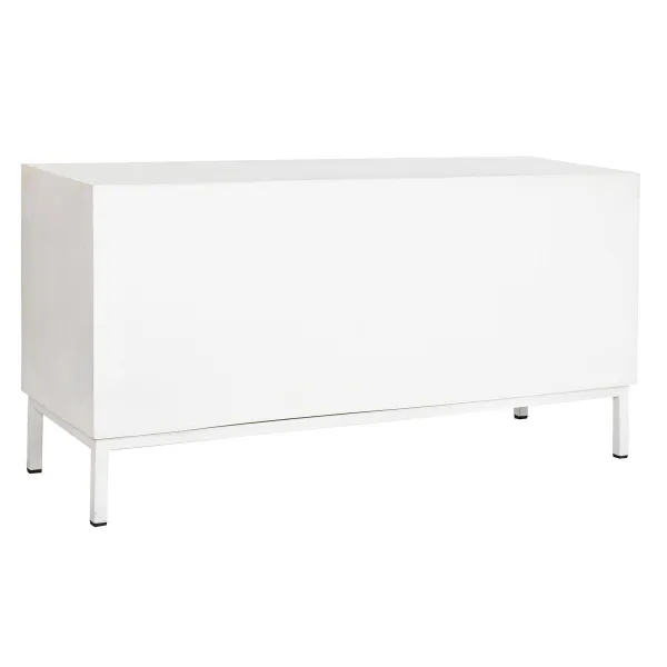 ТВ шкаф DKD Home Decor Позолоченный Металл Белый Древесина манго 120 x 40 x 60 cm