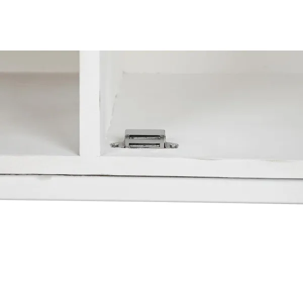 ТВ шкаф DKD Home Decor Позолоченный Металл Белый Древесина манго 120 x 40 x 60 cm