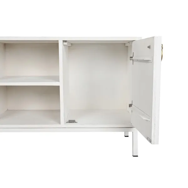 TV-kalusteet DKD Home Decor Kullattu Metalli Valkoinen Mangopuu 120 x 40 x 60 cm
