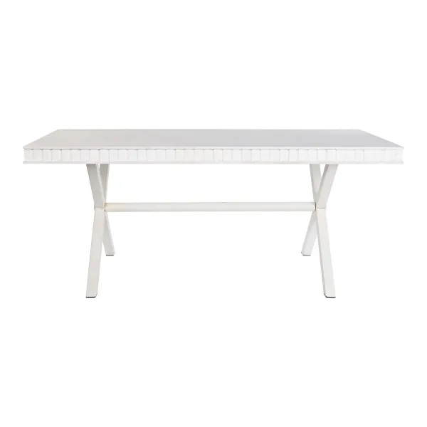 Pusdienu galds DKD Home Decor Balts Metāls Mango koks 180 x 90 x 76 cm