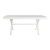 Ruokapöytä DKD Home Decor Valkoinen Metalli Mangopuu 180 x 90 x 76 cm