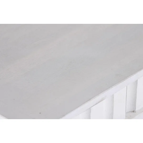 Valgomojo stalas DKD Home Decor Balta Metalinis Mango mediena 180 x 90 x 76 cm