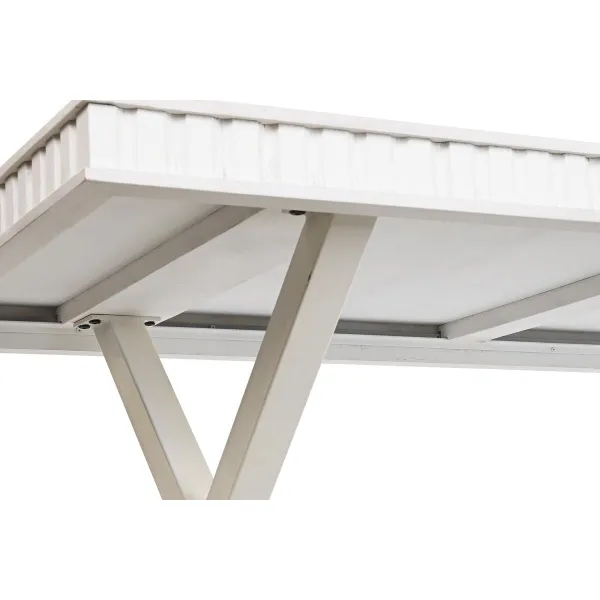Valgomojo stalas DKD Home Decor Balta Metalinis Mango mediena 180 x 90 x 76 cm