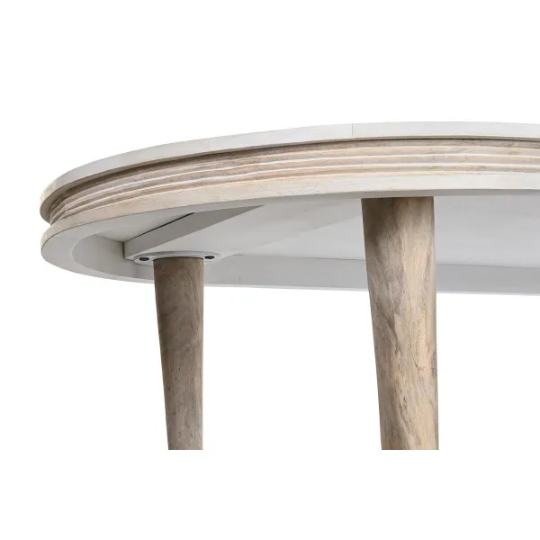 Обеденный стол DKD Home Decor Белый Позолоченный Латунь Древесина манго 180 x 90 x 76 cm