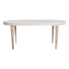 Обеденный стол DKD Home Decor Белый Позолоченный Латунь Древесина манго 180 x 90 x 76 cm