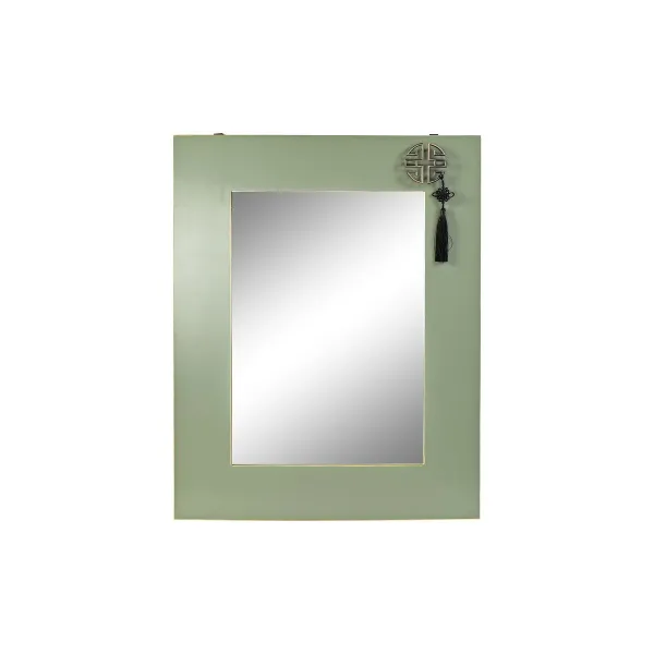 Настенное зеркало DKD Home Decor Красный Зеленый Позолоченный Восточный 70 x 2 x 90,5 cm