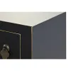 Sivupöytä DKD Home Decor 95 x 26 x 79 cm Kuusi Musta Kullattu Metalli Valkoinen Puu MDF