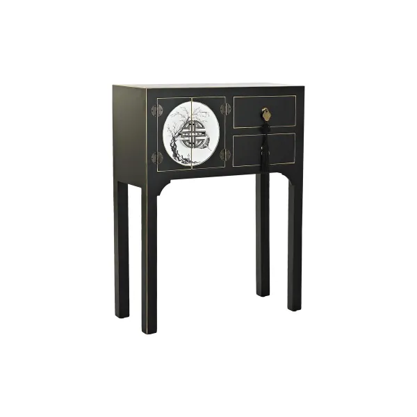 Мебель для прихожей DKD Home Decor Белый Чёрный Позолоченный 63 x 28 x 83 cm