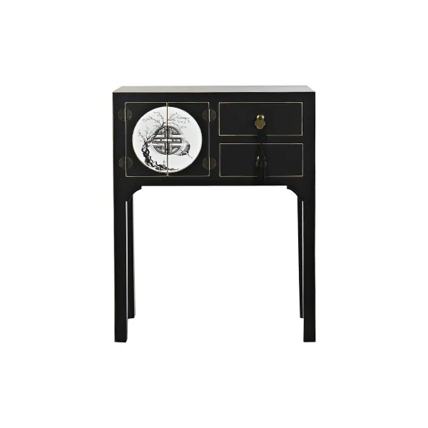 Мебель для прихожей DKD Home Decor Белый Чёрный Позолоченный 63 x 28 x 83 cm
