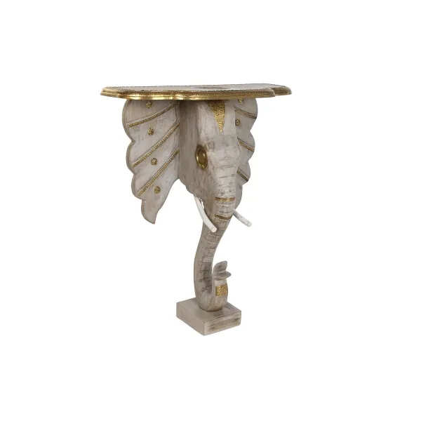 Koridors DKD Home Decor Balts Pelēks Bronza 80 x 30 x 96 cm Zilonis