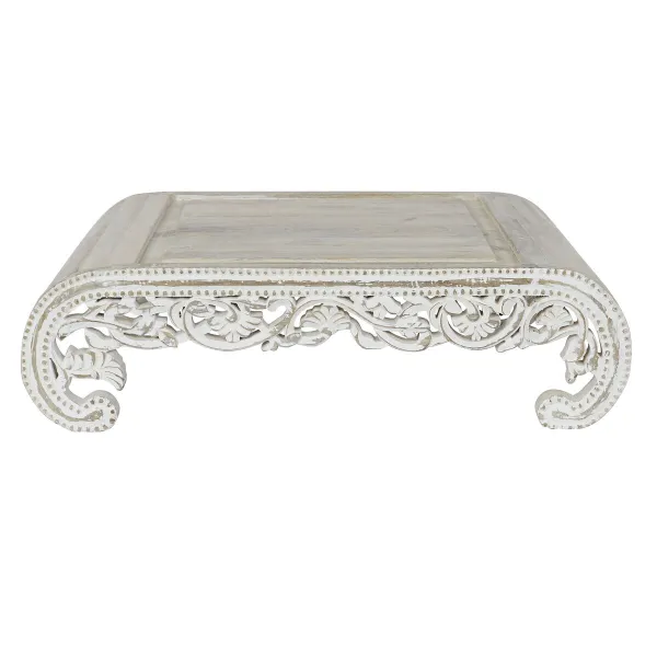 Šoninis staliukas DKD Home Decor Balta Mango mediena 89 x 63,5 x 25,4 cm