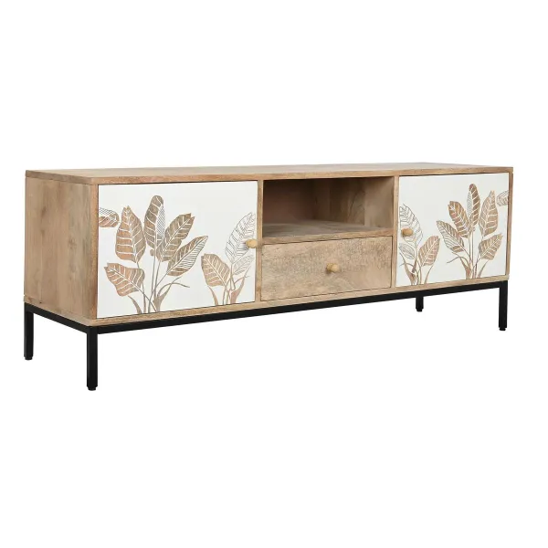 Televizoriaus baldai DKD Home Decor Metalinis Mango mediena (140 x 40 x 50 cm)