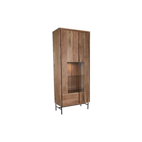 Rhythm stendas DKD Home Decor 80 x 40 x 197 cm Stiklas Aliuminis Akacija