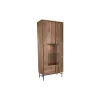 Дисплей-стенд DKD Home Decor 80 x 40 x 197 cm Стеклянный Алюминий древесина акации