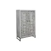 Spintelė DKD Home Decor Pilka Balta Mango mediena (90 x 38 x 150 cm)