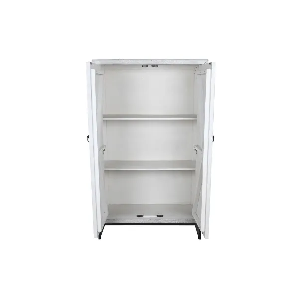 Kaappi DKD Home Decor Harmaa Valkoinen Mangopuu (90 x 38 x 150 cm)