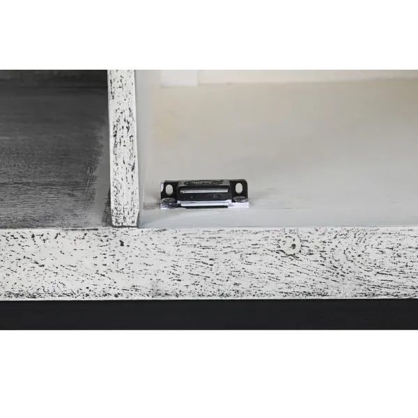 TV mēbeles DKD Home Decor Balts Bēšs Pelēks Daudzkrāsains Keramika Mango koks 130 x 40 x 56 cm
