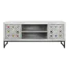 TV mēbeles DKD Home Decor Balts Bēšs Pelēks Daudzkrāsains Keramika Mango koks 130 x 40 x 56 cm