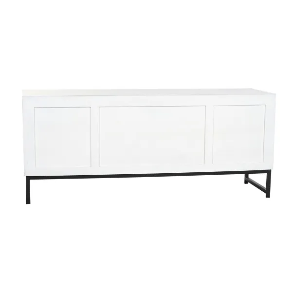 TV mēbeles DKD Home Decor Balts Bēšs Pelēks Daudzkrāsains Keramika Mango koks 130 x 40 x 56 cm
