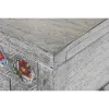 Dėžė DKD Home Decor Keramikinis Pilka Balta Mango mediena (116 x 40 x 50 cm)