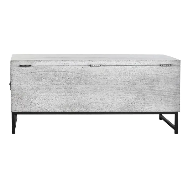Arkku DKD Home Decor Keraminen Harmaa Valkoinen Mangopuu (116 x 40 x 50 cm)