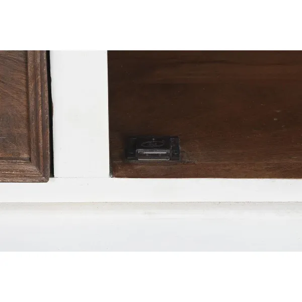 Sivupöytä DKD Home Decor Valkoinen Tummanruskea Mangopuu 180 x 46 x 83 cm