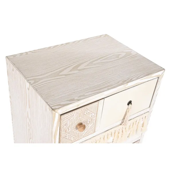 Kumode DKD Home Decor Egle Dabisks Kokvilna Balts (48 x 35 x 89 cm)