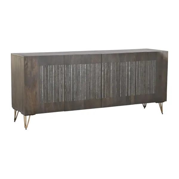 Sivupöytä DKD Home Decor Ruskea Metalli Mangopuu 177 x 45 x 77 cm