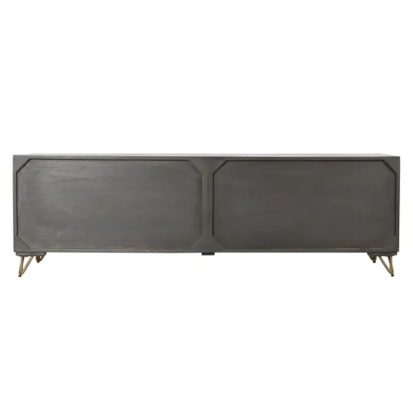 TV-kalusteet DKD Home Decor Metalli Ruskea Mangopuu 160 x 40 x 50 cm