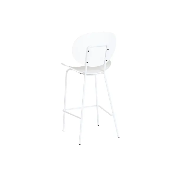 taburete DKD Home Decor Melns Metāls Balts polipropilēns (52,5 x 49 x 104 cm)