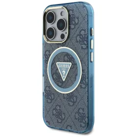 Guess IML Metal Glitter 4G Circle Triangle MagSafe - Case for iPhone 16 Pro Max (blue)