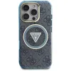 Guess IML Metal Glitter 4G Circle Triangle MagSafe - Case for iPhone 16 Pro Max (blue)