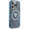 Guess IML Metal Glitter 4G Circle Triangle MagSafe - Case for iPhone 16 Pro Max (blue)