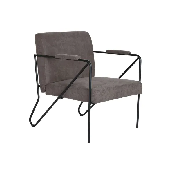Nojatuoli DKD Home Decor Harmaa Metalli Polyesteri (64 x 69,5 x 76 cm)