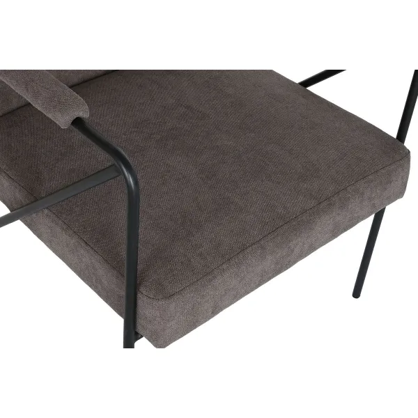 Nojatuoli DKD Home Decor Harmaa Metalli Polyesteri (64 x 69,5 x 76 cm)