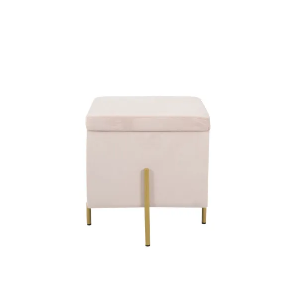 Jalkatuki DKD Home Decor Pinkki Metalli Polyesteri (45 x 45 x 45 cm)