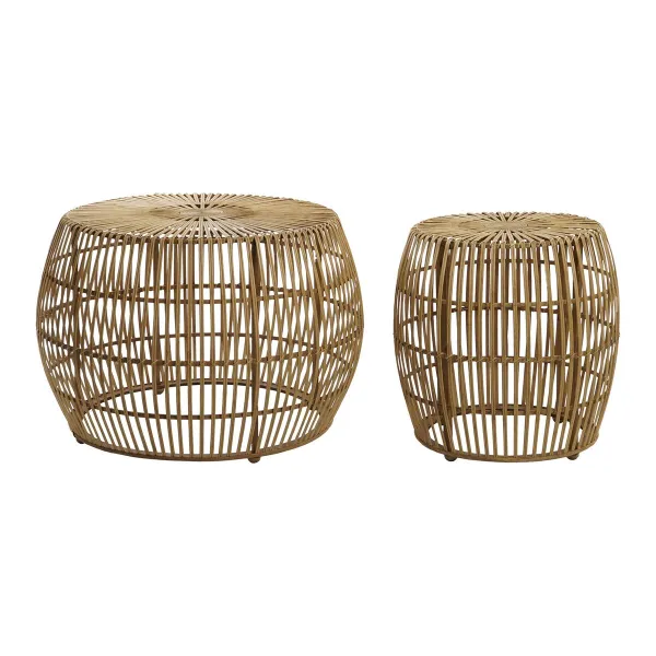 Набор из двух столиков DKD Home Decor Светло-коричневый 70 x 70 x 50 cm