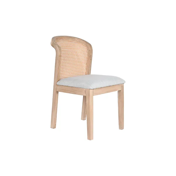 Valgomojo kėdė DKD Home Decor Eglė Poliesteris Šviesiai pilka (46 x 61 x 86 cm)