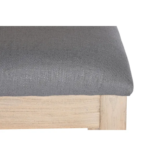 Ruokatuoli DKD Home Decor Kuusi Polyesteri Tumman harmaa (46 x 61 x 86 cm)