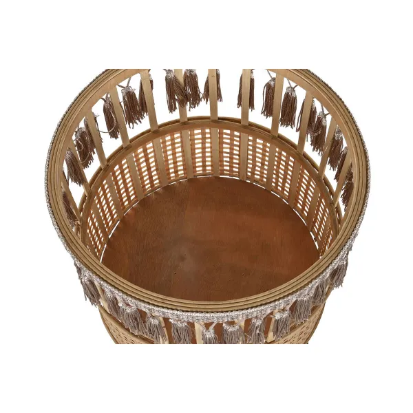 stādītāju komplekts DKD Home Decor 35 x 35 x 68 cm 31 x 31 x 68 cm Dabisks Melns Metāls Brūns Bambuss 32 x 32 x 68 cm