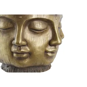 Подставка под цветочный горшок DKD Home Decor Позолоченный Деревянный магний Круглый Будда Восточный 34 x 34 x 30 cm 30 x 34 x 3
