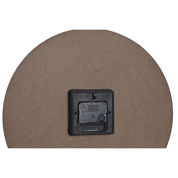 Wall Clock DKD Home Decor Black Multicolour Flowers Modern MDF Wood (34 x 4 x 34 cm) (3 Units)