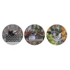 Настенное часы DKD Home Decor Разноцветный Котов Деревянный MDF (34 x 4 x 34 cm) (3 штук)