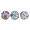 Настенное часы DKD Home Decor Разноцветный Цветы Деревянный MDF (34 x 4 x 34 cm) (3 штук)