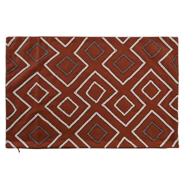 Spilvendrāna DKD Home Decor 60 x 1 x 40 cm Terakota Ģeometrisks