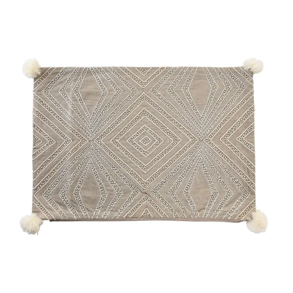 Spilvendrāna DKD Home Decor 60 x 1 x 40 cm Pelēks
